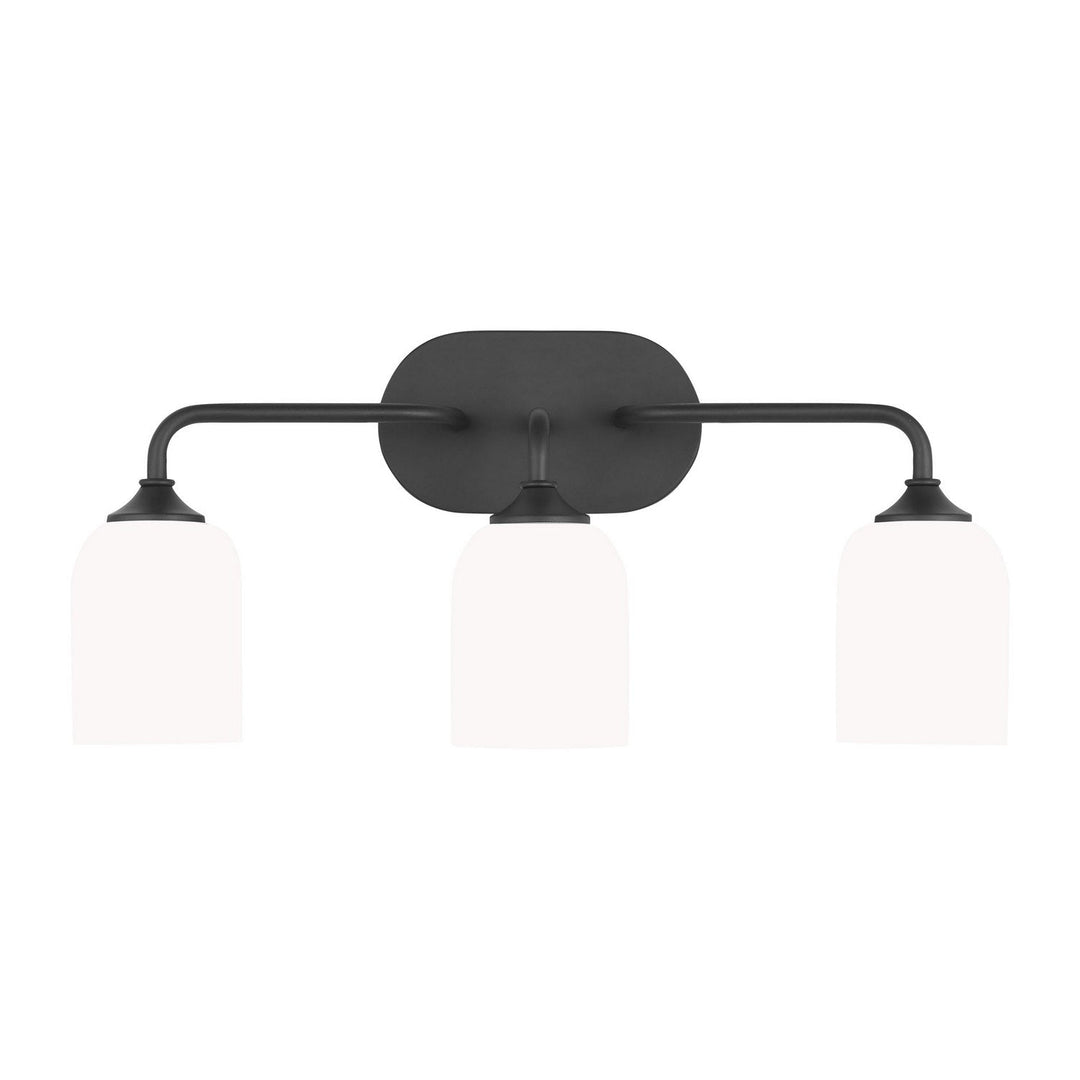 Generation Lighting Canada - GLV1023EN3/MBK - Three Light Vanity - Emile - Midnight Black