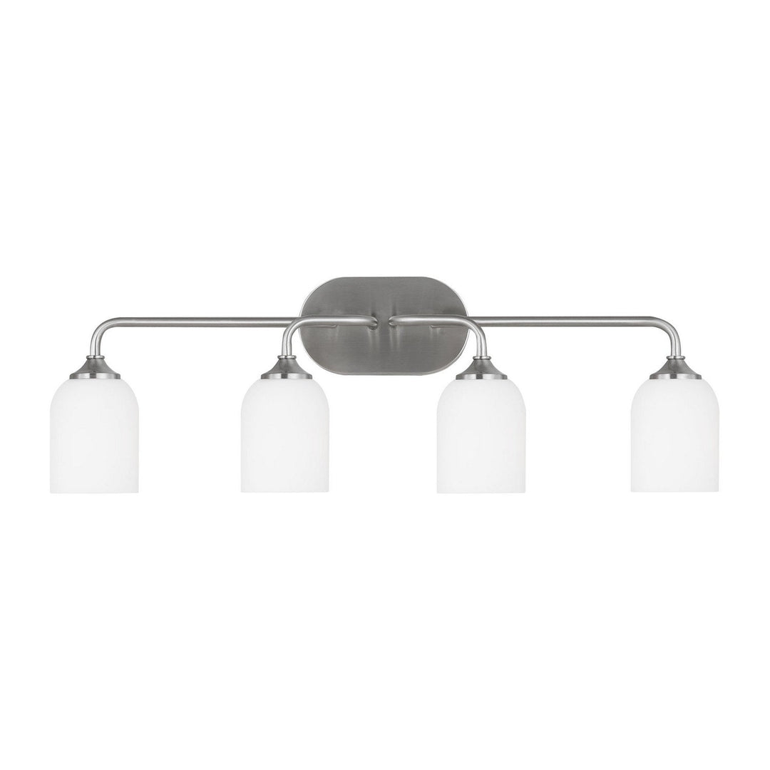 Generation Lighting Canada - GLV1024EN3/BS - Four Light Vanity - Emile - Brushed Steel