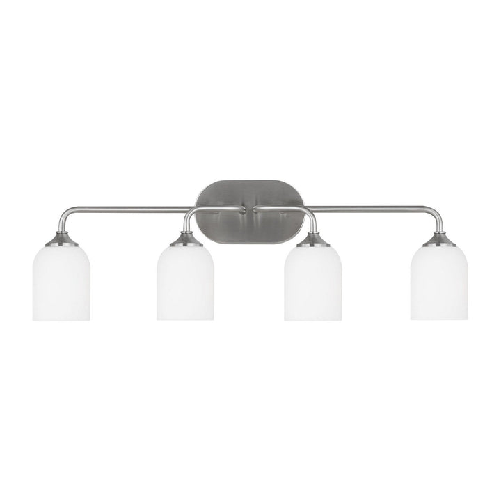 Generation Lighting Canada - GLV1024EN3/BS - Four Light Vanity - Emile - Brushed Steel