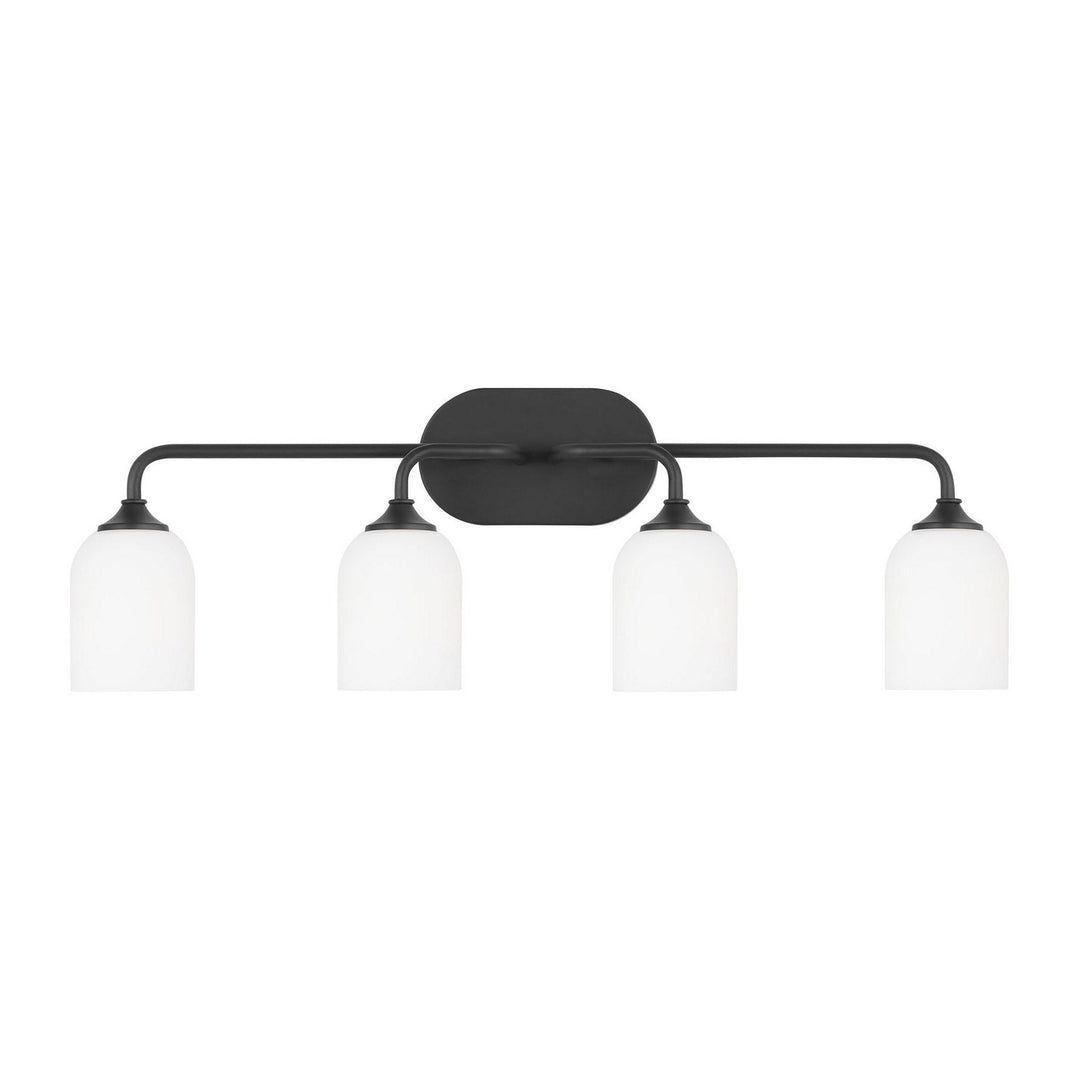 Generation Lighting Canada - GLV1024EN3/MBK - Four Light Vanity - Emile - Midnight Black