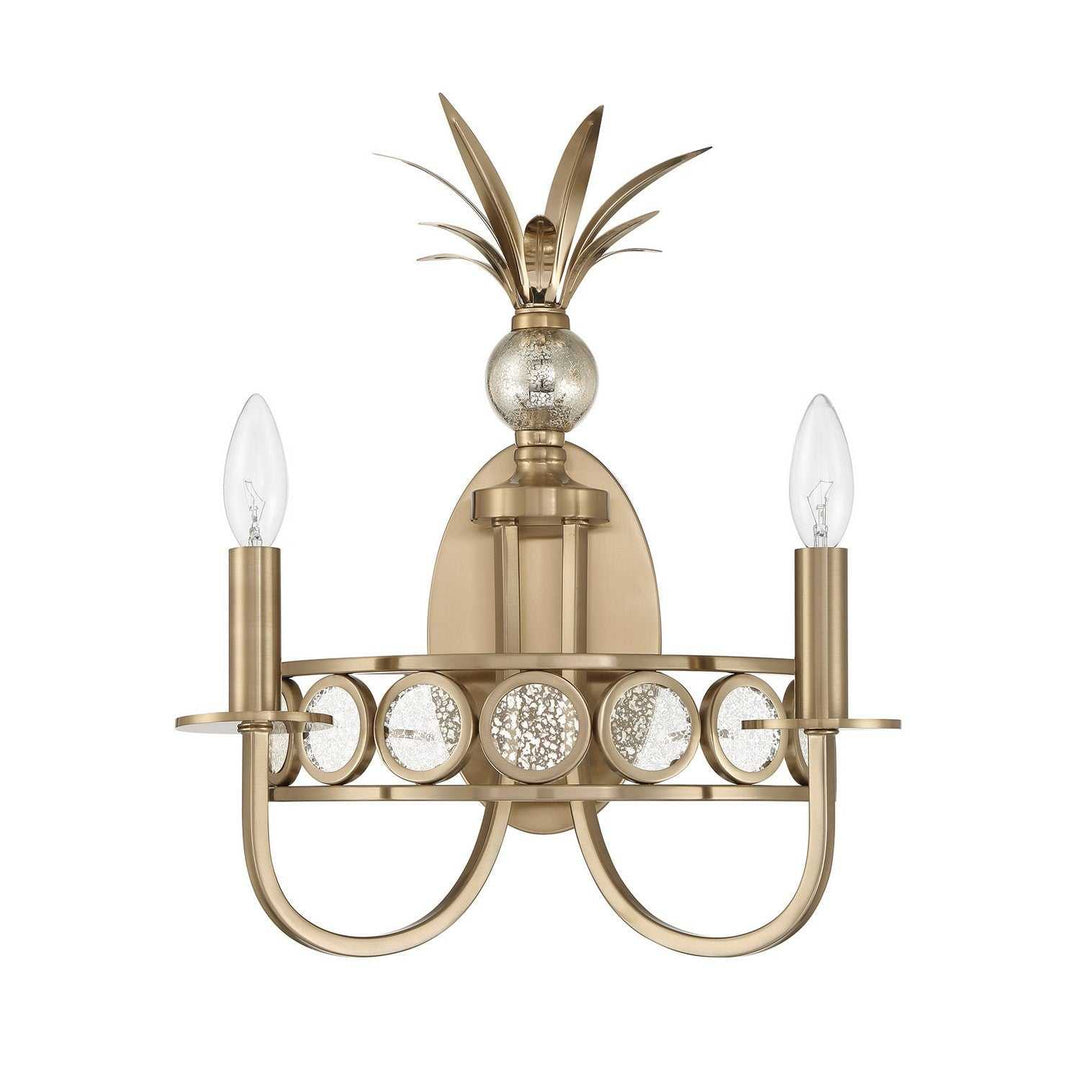 Hearst Two Light Wall Sconce in Noble Brass Savoy House