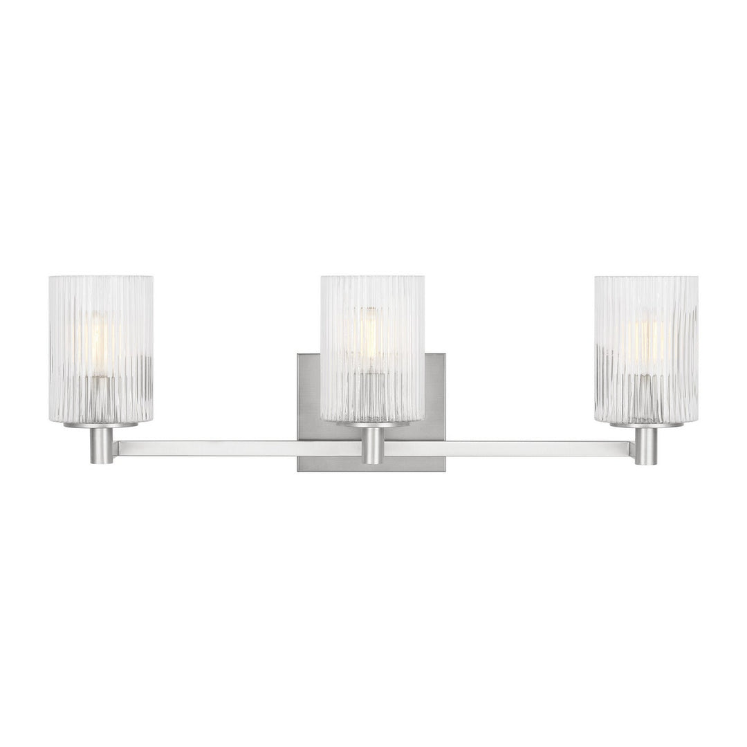 Generation Lighting Canada - GLV1043EN/BS - Three Light Wall / Bath - Lando - Brushed Steel