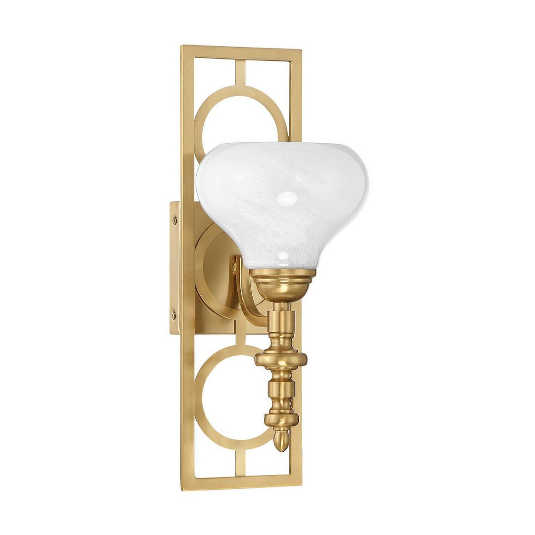 Allston One Light Wall Sconce in Warm Brass Savoy House