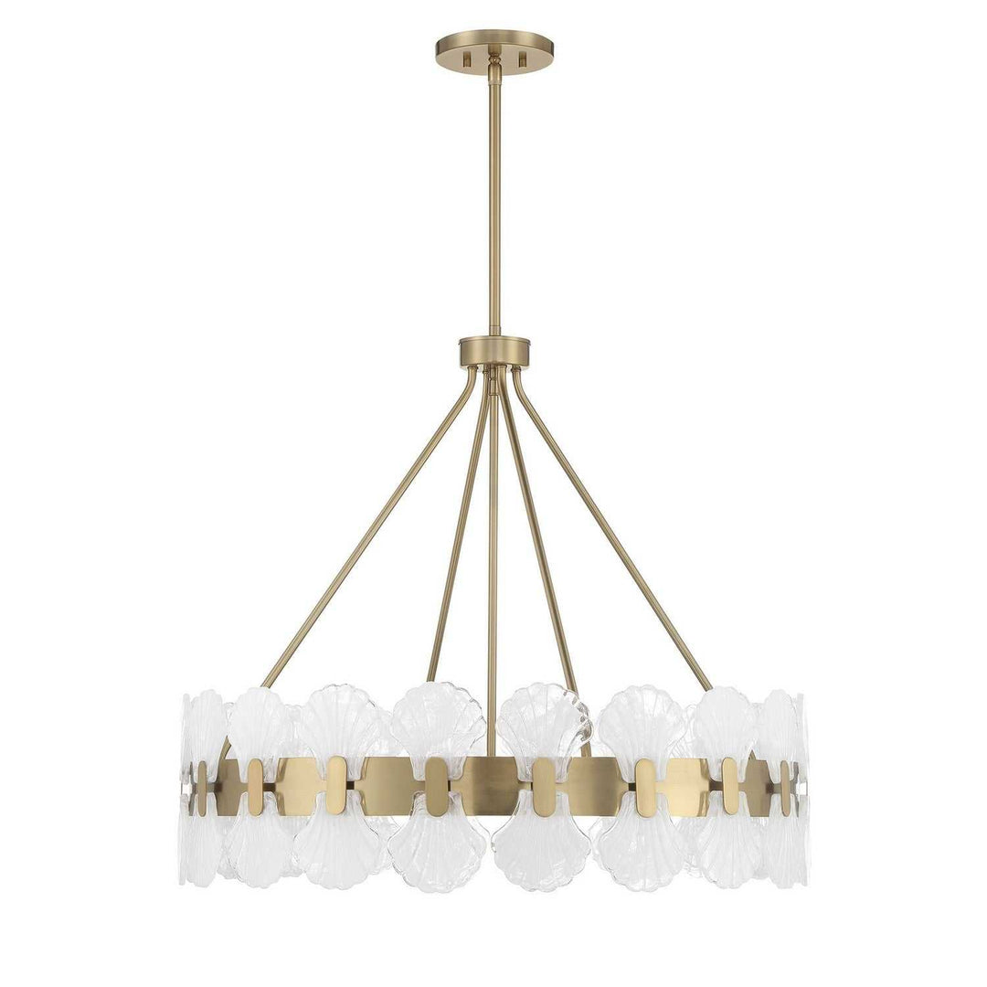 Bancroft Six Light Chandelier in Noble Brass Savoy House