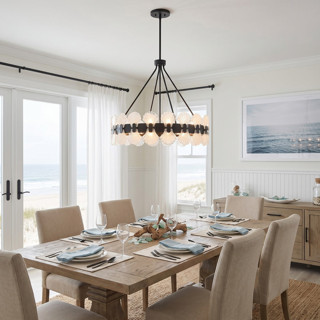 Savoy House - 1-3605-6-89 - Six Light Chandelier - Bancroft - Matte Black
