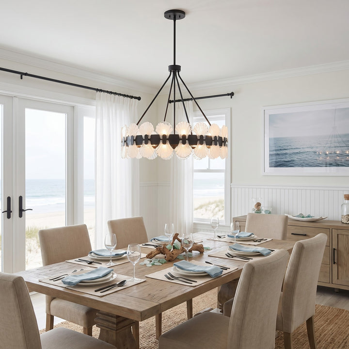 Savoy House - 1-3605-6-89 - Six Light Chandelier - Bancroft - Matte Black