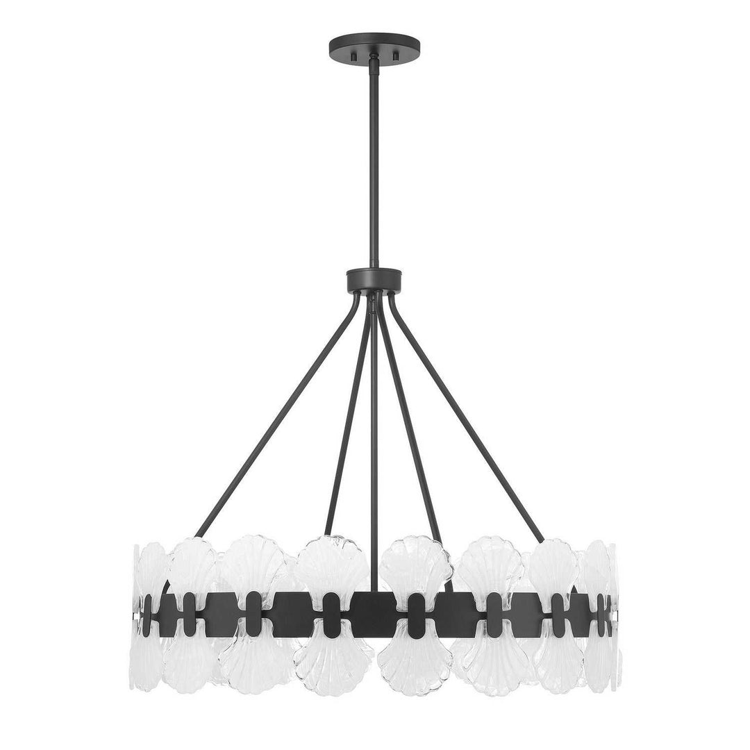 Bancroft Six Light Chandelier in Matte Black Savoy House