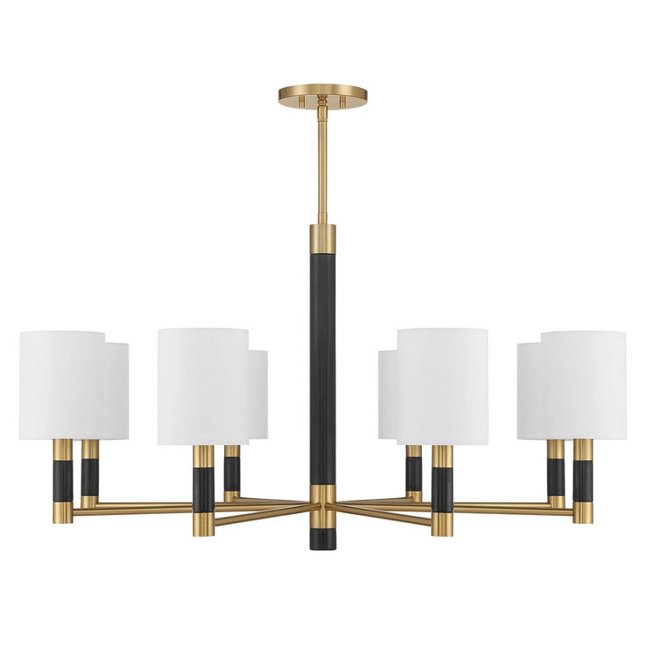 Conrad Eight Light Chandelier in Warm Brass Savoy House