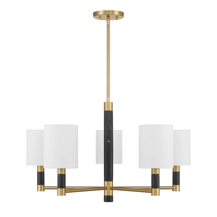 Savoy House - 1-4606-5-322 - Five Light Chandelier - Conrad - Warm Brass