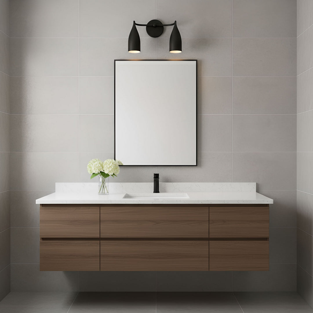 Generation Lighting Canada - GLV1082MBK - Two Light Vanity - Maya - Midnight Black