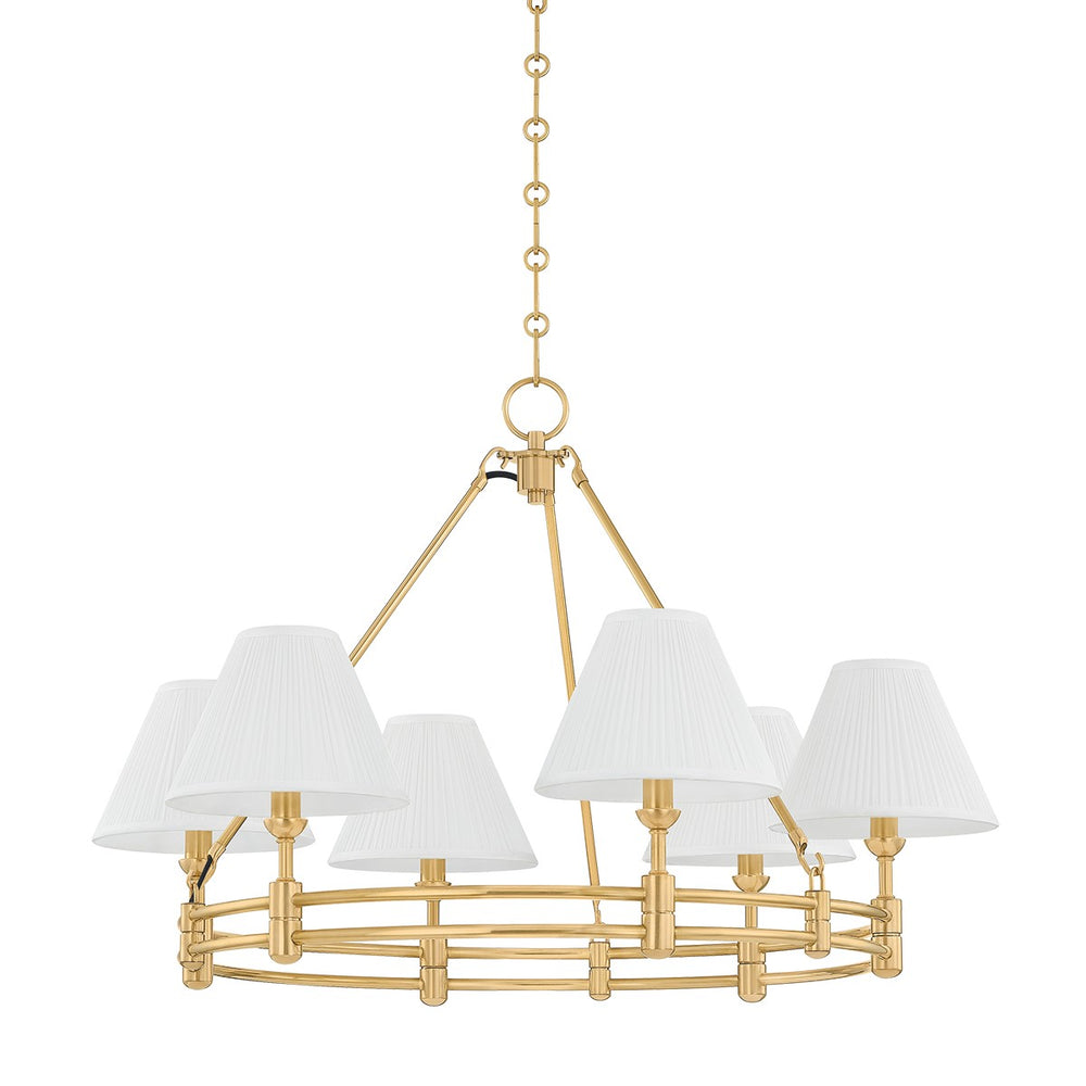 Howard Six Light Chandelier in Aged Brass - available from The Lighting Shoppe, trusted by Canadian homeowners