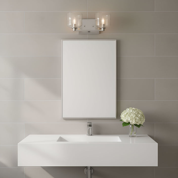 Visual Comfort Studio Canada - DJV1112BS - Two Light Vanity - Lochdale - Brushed Nickel