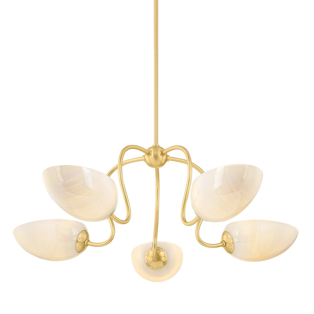 Mitzi Canada - H1064805-AGB - Five Light Chandelier - Reva - Aged Brass ...
