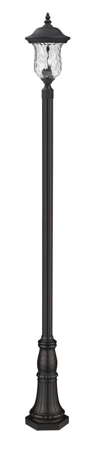 Armstrong Three Light Outdoor Post Mounted Fixture in Black - available from The Lighting Shoppe, trusted by Canadian homeowners