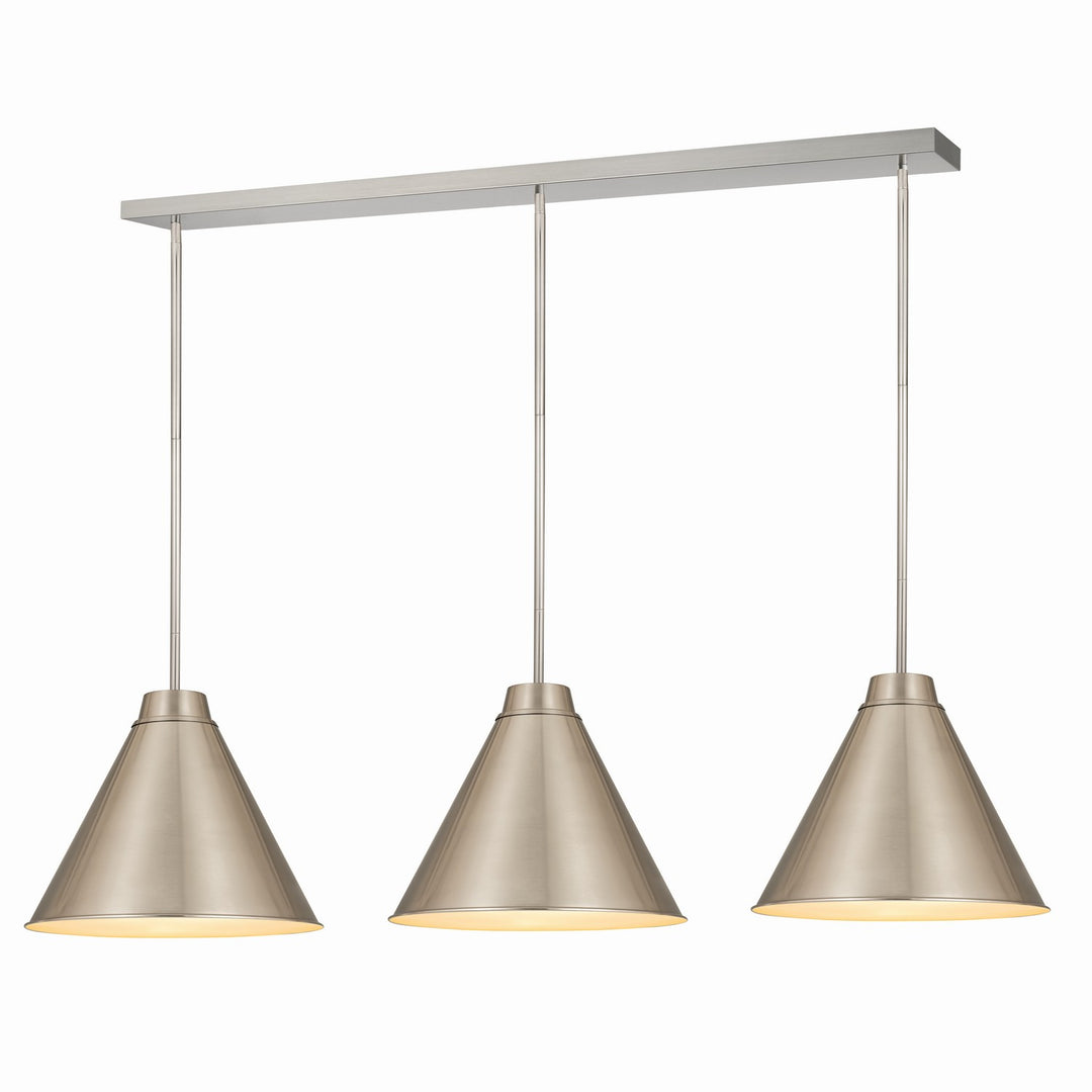 Eaton Three Light Pendant in Brushed Nickel - available from The Lighting Shoppe, trusted by Canadian homeowners
