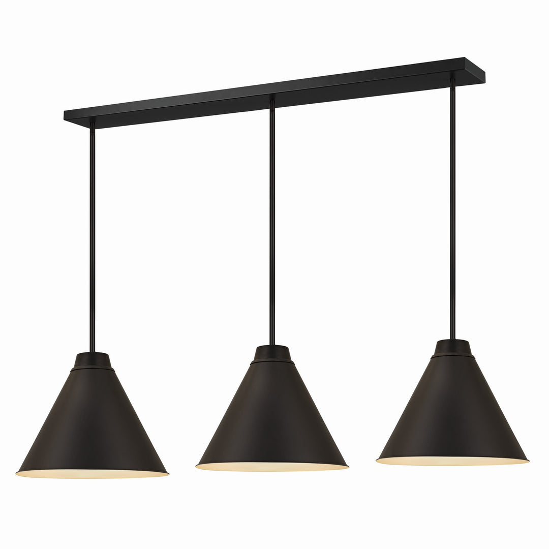 Eaton Three Light Pendant in Matte Black - available from The Lighting Shoppe, trusted by Canadian homeowners