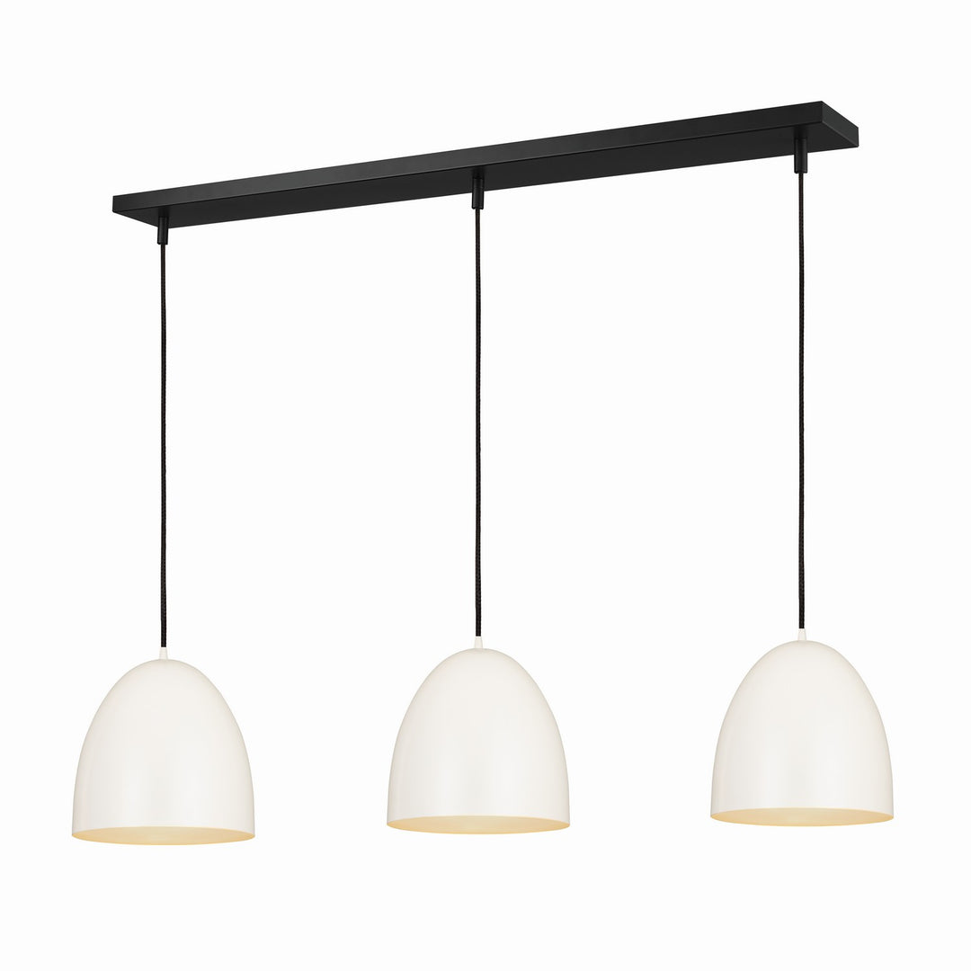 Z-Studio Three Light Pendant in Satin White - available from The Lighting Shoppe, trusted by Canadian homeowners