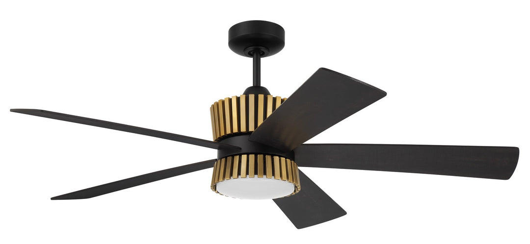 Craftmade Canada - TRY52FBSB5-NWF - 52"Ceiling Fan - Theiry 52" Ceiling Fan no Wifi - Flat Black/Satin Brass
