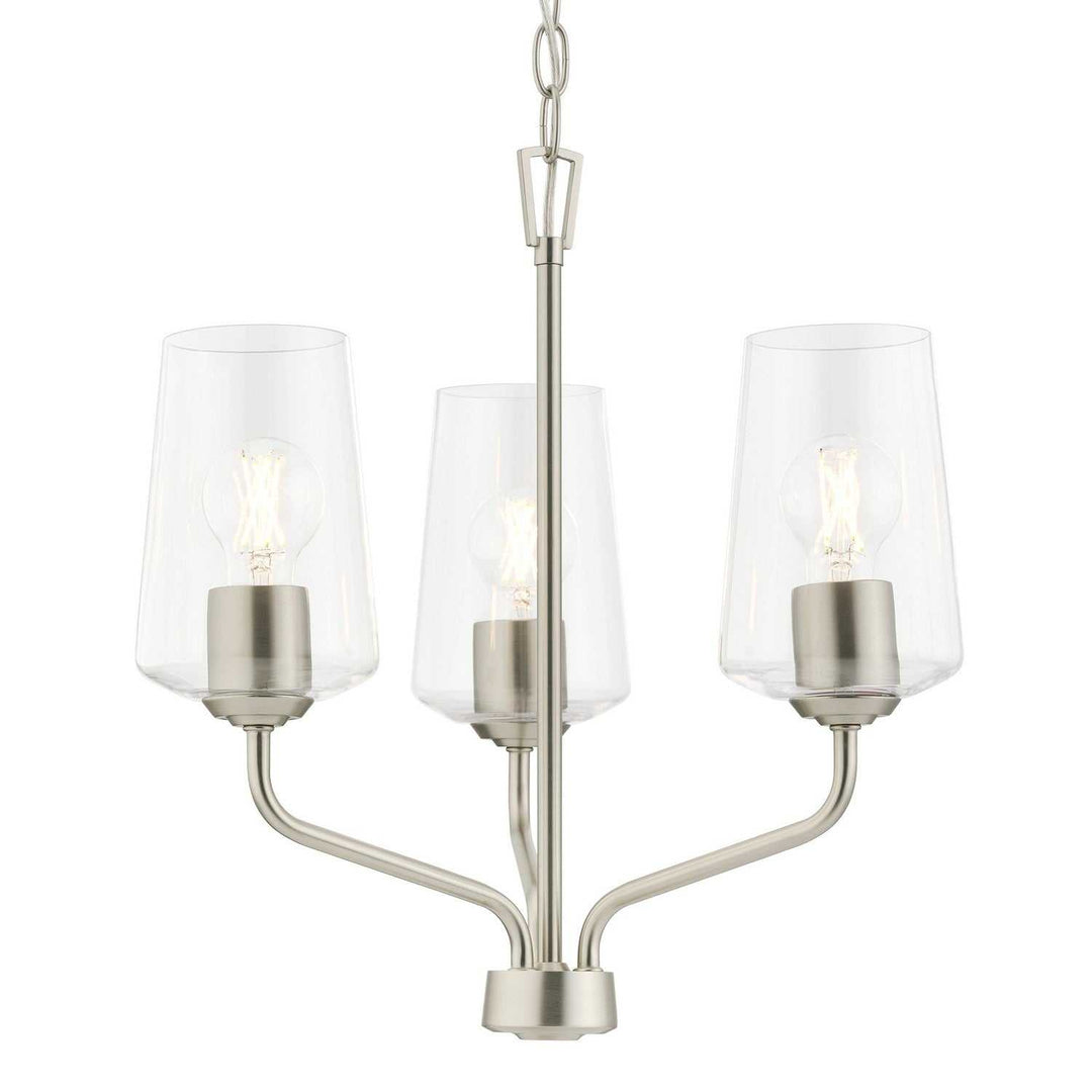 Progress Canada - P400440-009 - Three Light Chandelier - Celino - Brushed Nickel