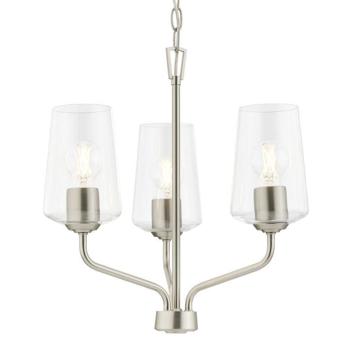 Progress Canada - P400440-009 - Three Light Chandelier - Celino - Brushed Nickel