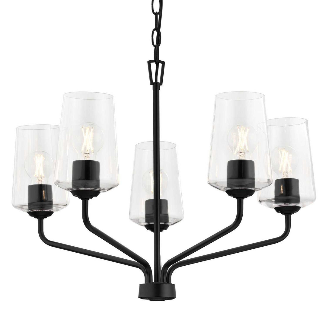 Progress Canada - P400442-031 - Five Light Chandelier - Celino - Black