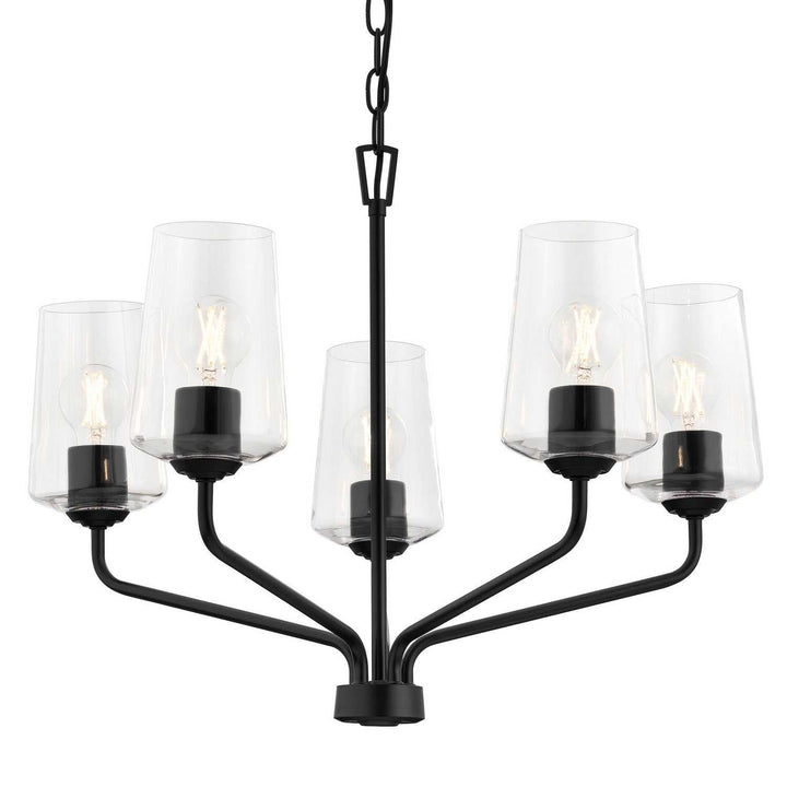 Progress Canada - P400442-031 - Five Light Chandelier - Celino - Black