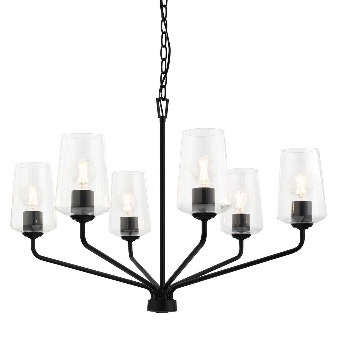 Progress Canada - P400443-031 - Six Light Chandelier - Celino - Black