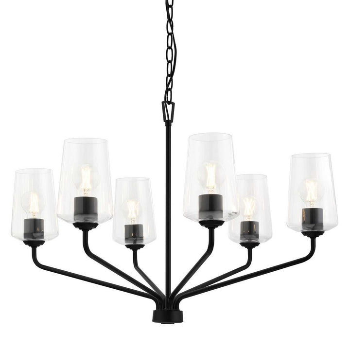 Progress Canada - P400443-031 - Six Light Chandelier - Celino - Black