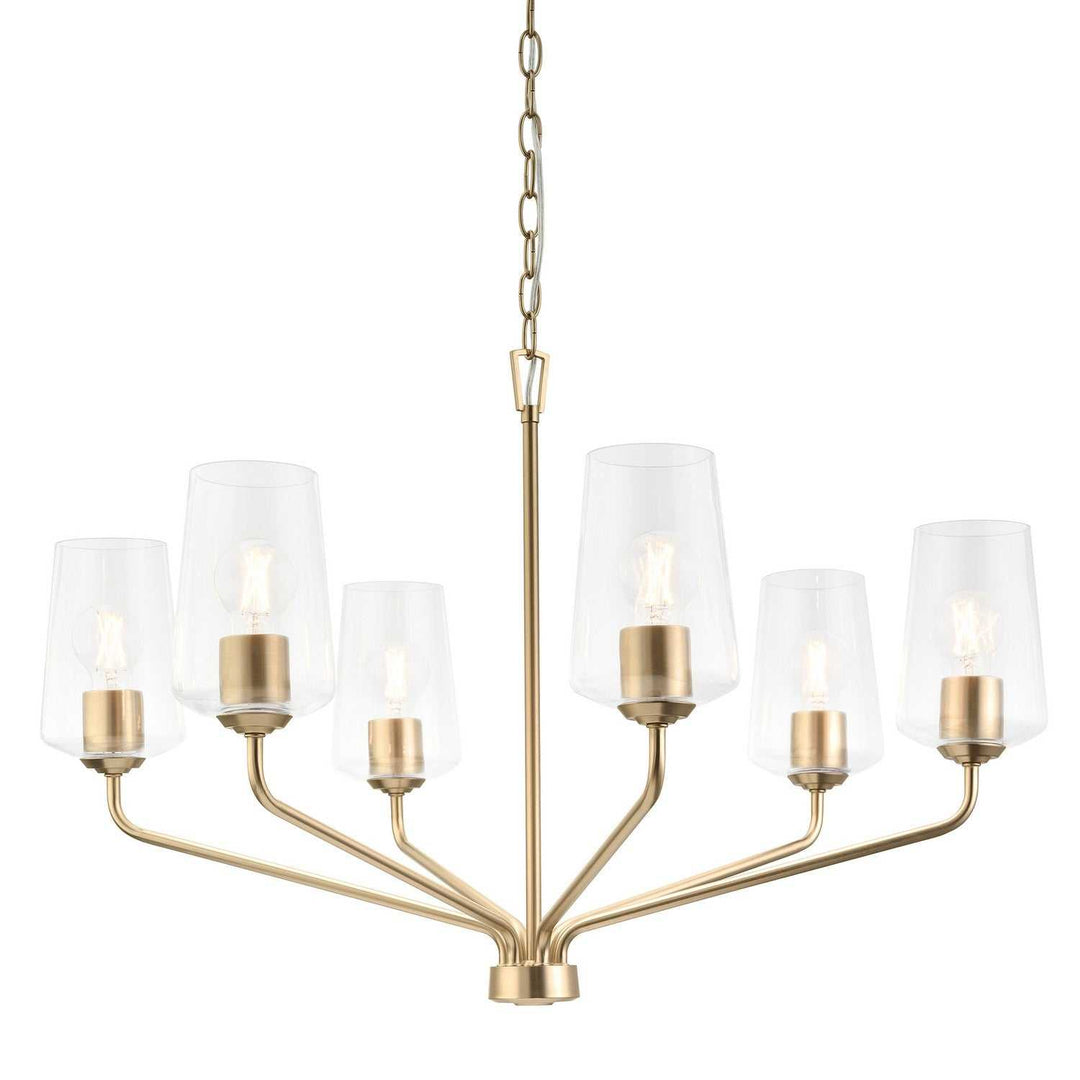 Progress Canada - P400443-177 - Six Light Chandelier - Celino - Champagne Bronze