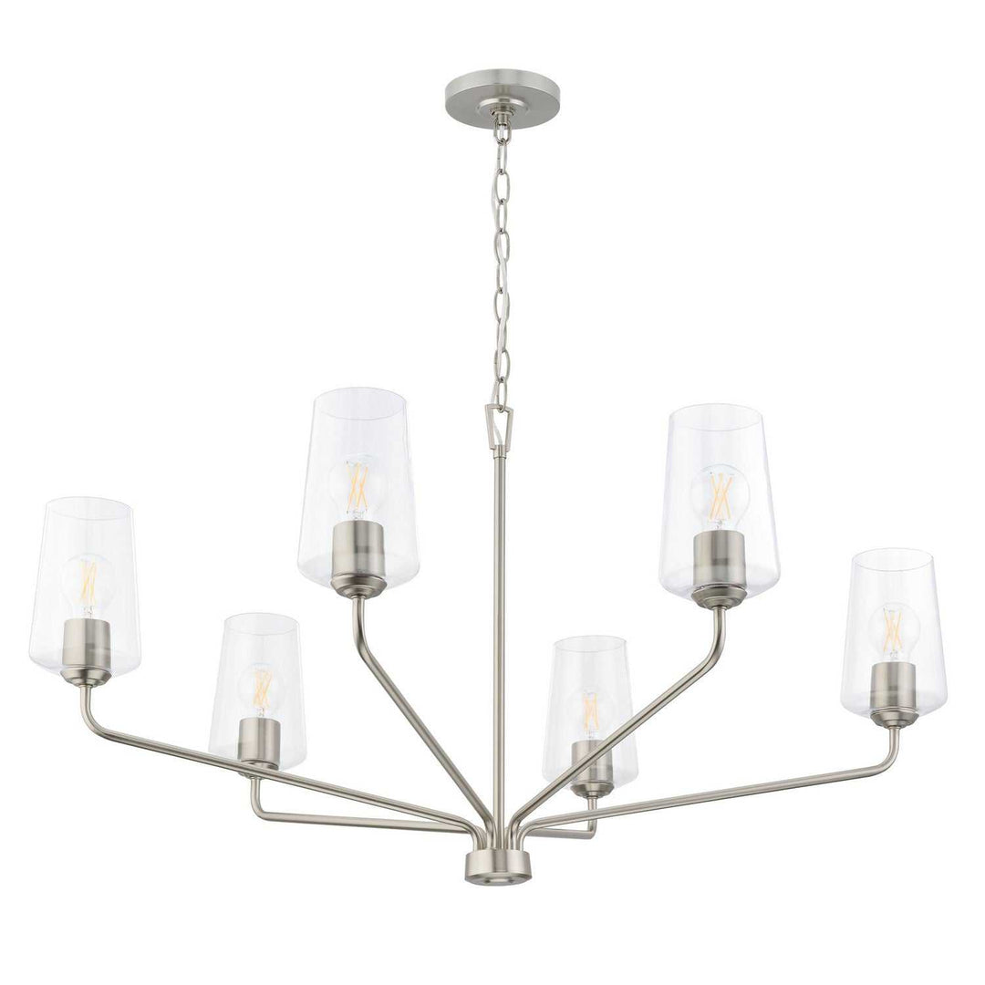 Progress Canada - P400444-009 - Six Light Chandelier - Celino - Brushed Nickel