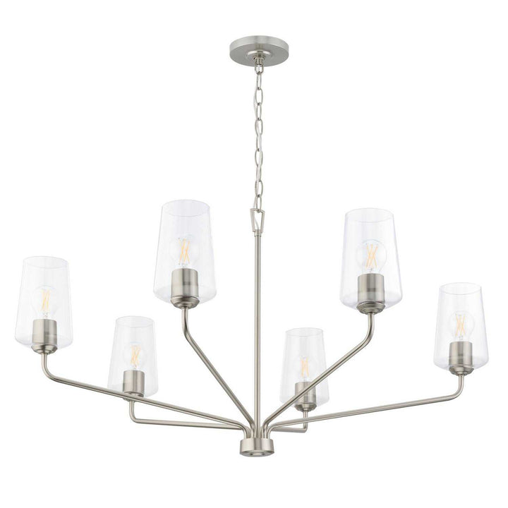 Progress Canada - P400444-009 - Six Light Chandelier - Celino - Brushed Nickel
