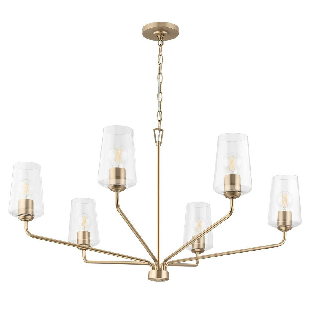 Progress Canada - P400444-177 - Six Light Chandelier - Celino - Champagne Bronze