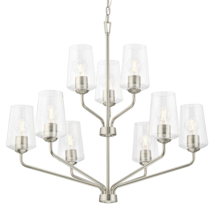 Progress Canada - P400445-009 - Nine Light Chandelier - Celino - Brushed Nickel