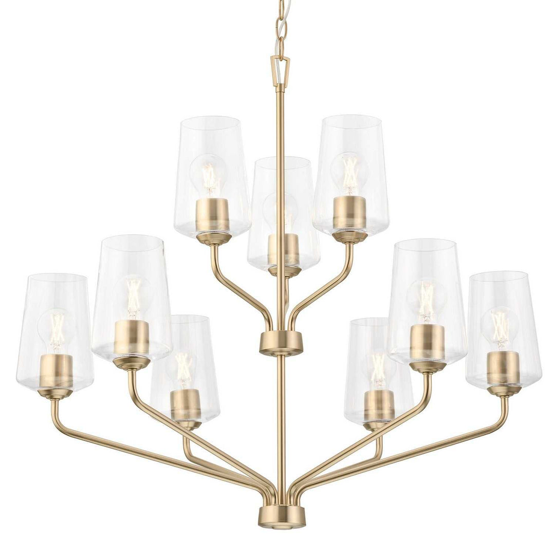 Progress Canada - P400445-177 - Nine Light Chandelier - Celino - Champagne Bronze