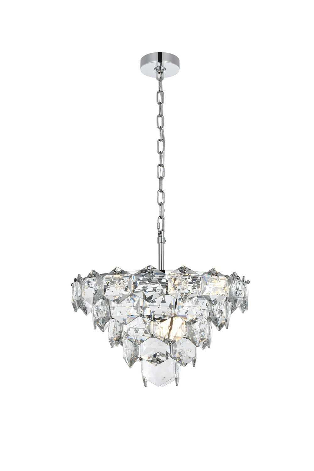 Elegant Lighting - 1050D20C - Eight Light Chandelier - Adaline - Chrome and Clear