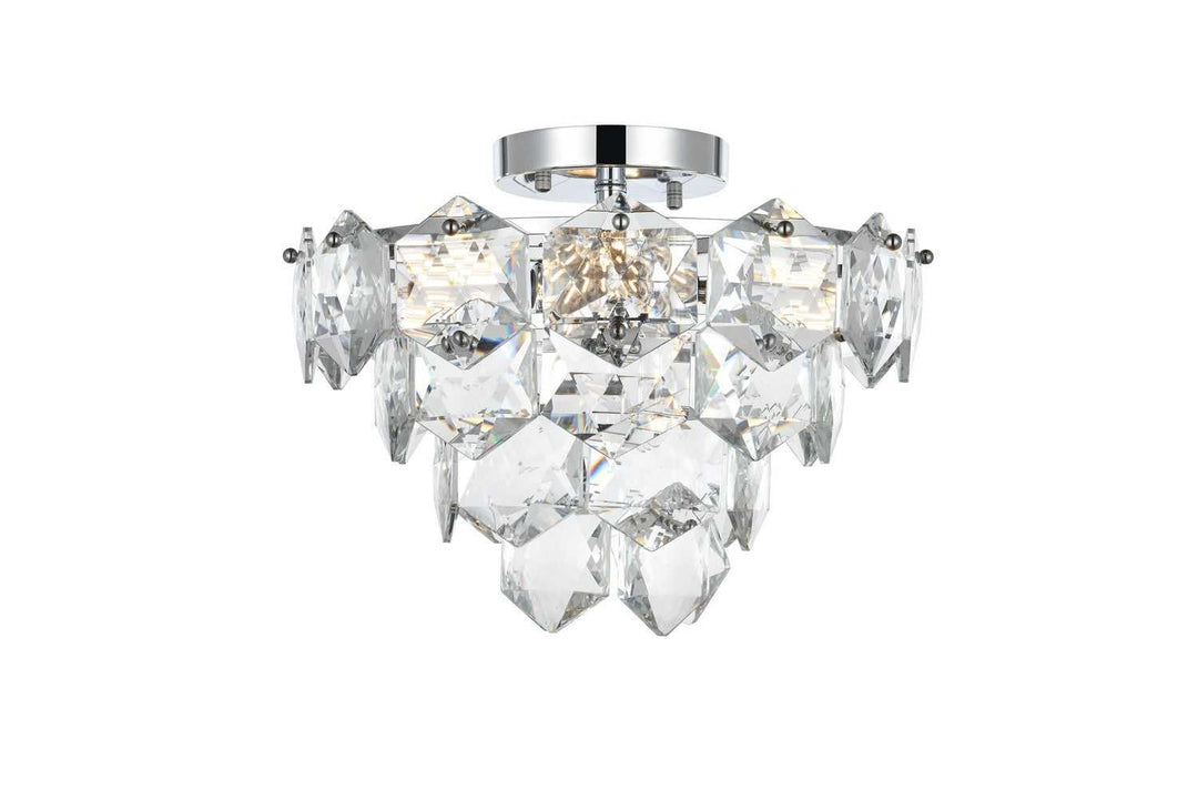 Elegant Lighting - 1050F16C - Six Light Flush Mount - Adaline - Chrome and Clear