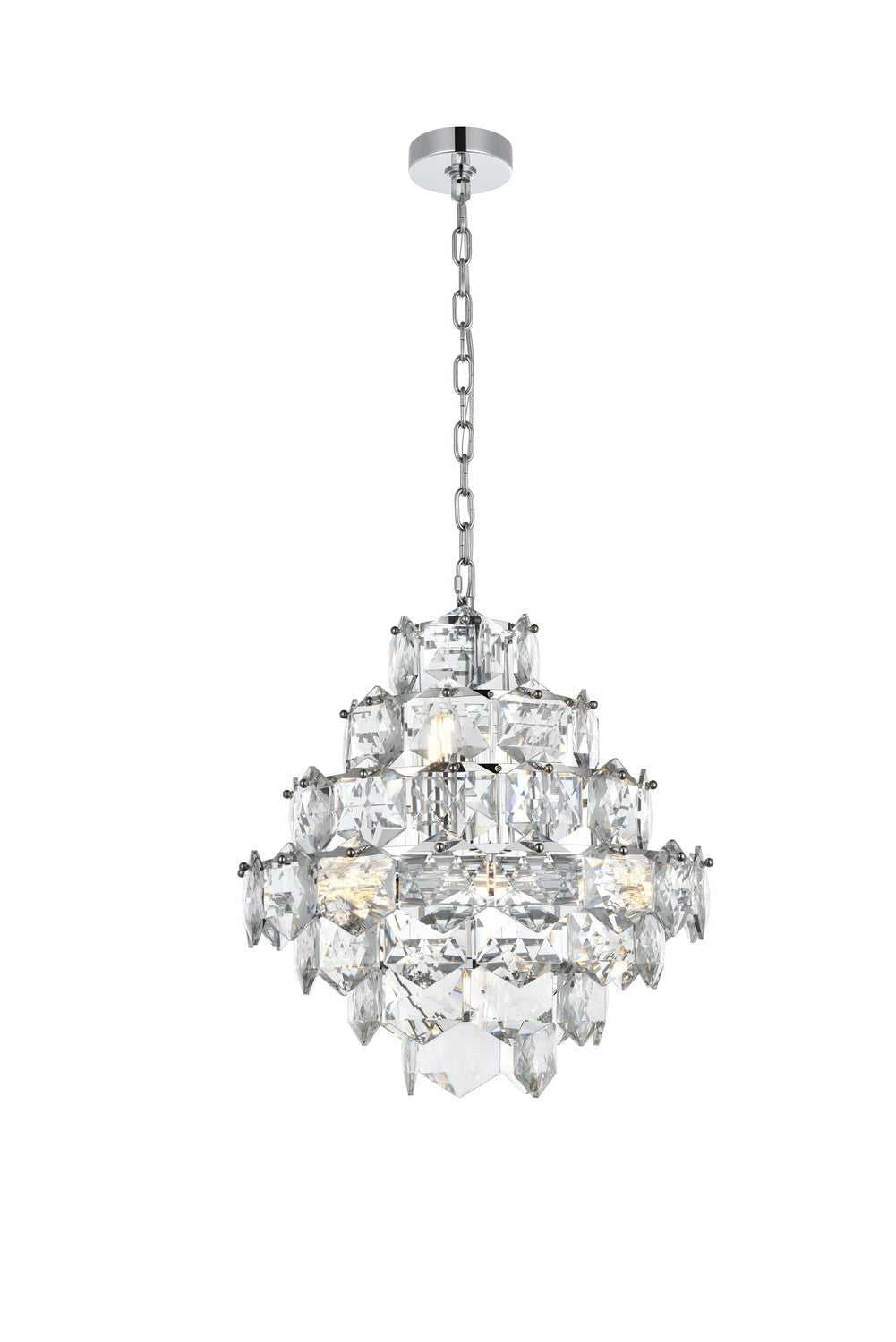 Elegant Lighting - 1050G20C - 11 Light Chandelier - Adaline - Chrome and Clear