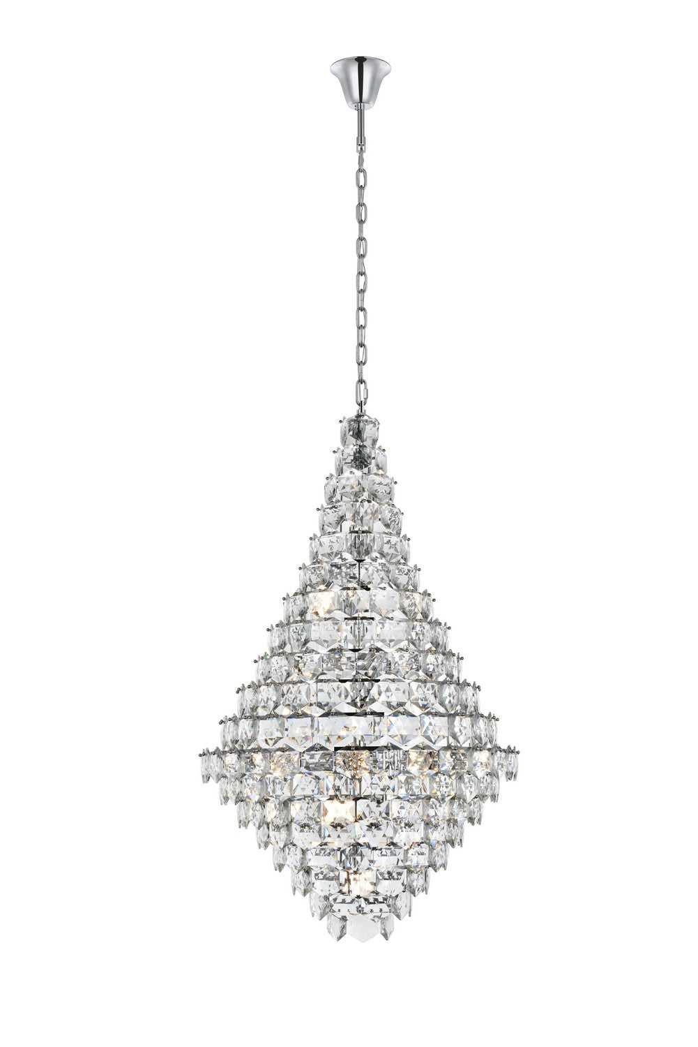 Elegant Lighting - 1050G36C - 38 Light Chandelier - Adaline - Chrome and Clear