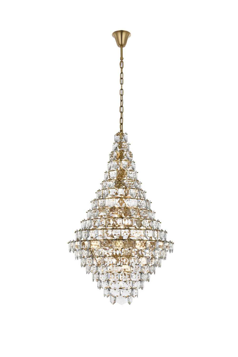Elegant Lighting - 1050G36SG - 38 Light Chandelier - Adaline - Satin Gold and Clear