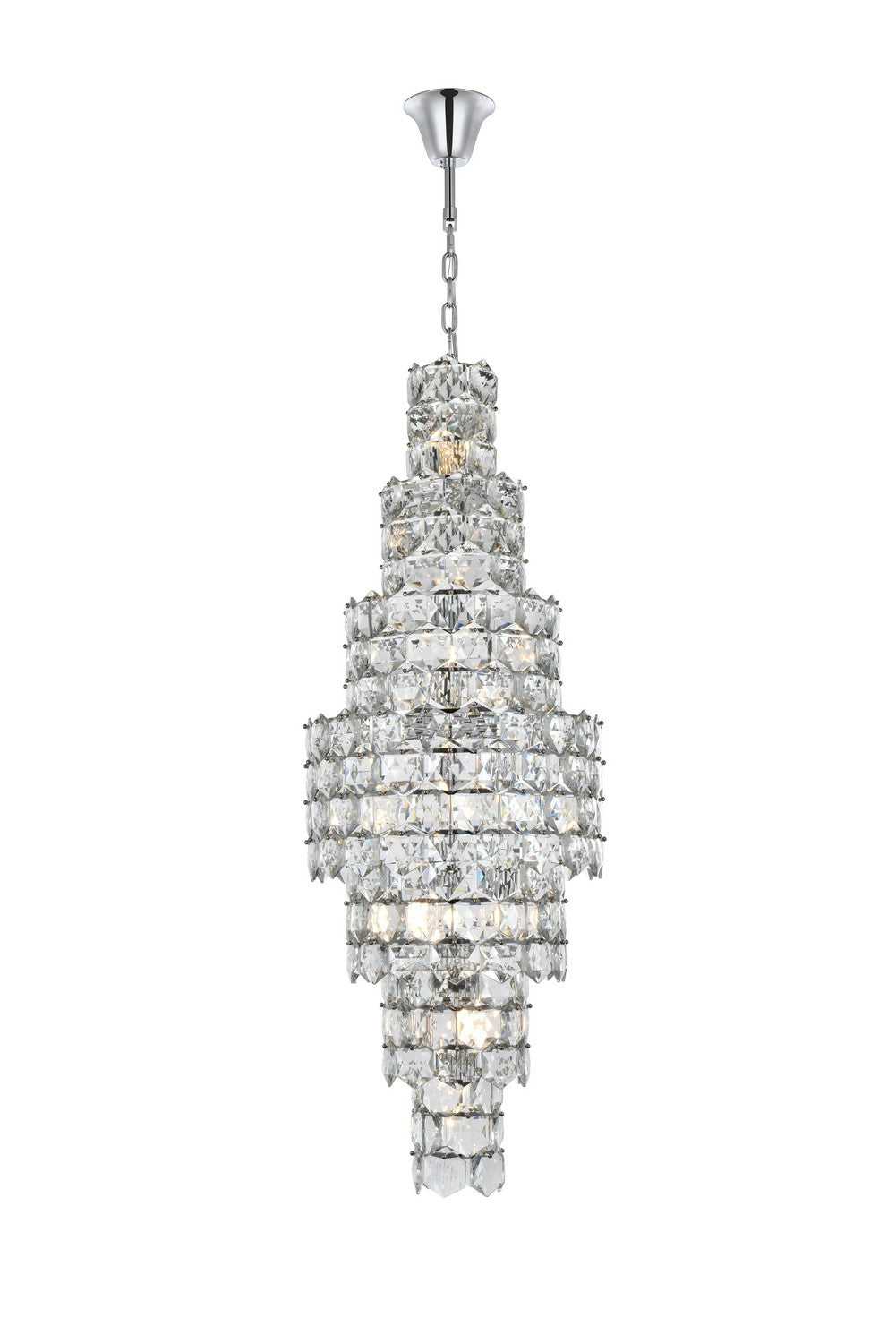 Elegant Lighting - 1050SR24C - 26 Light Chandelier - Adaline - Chrome and Clear