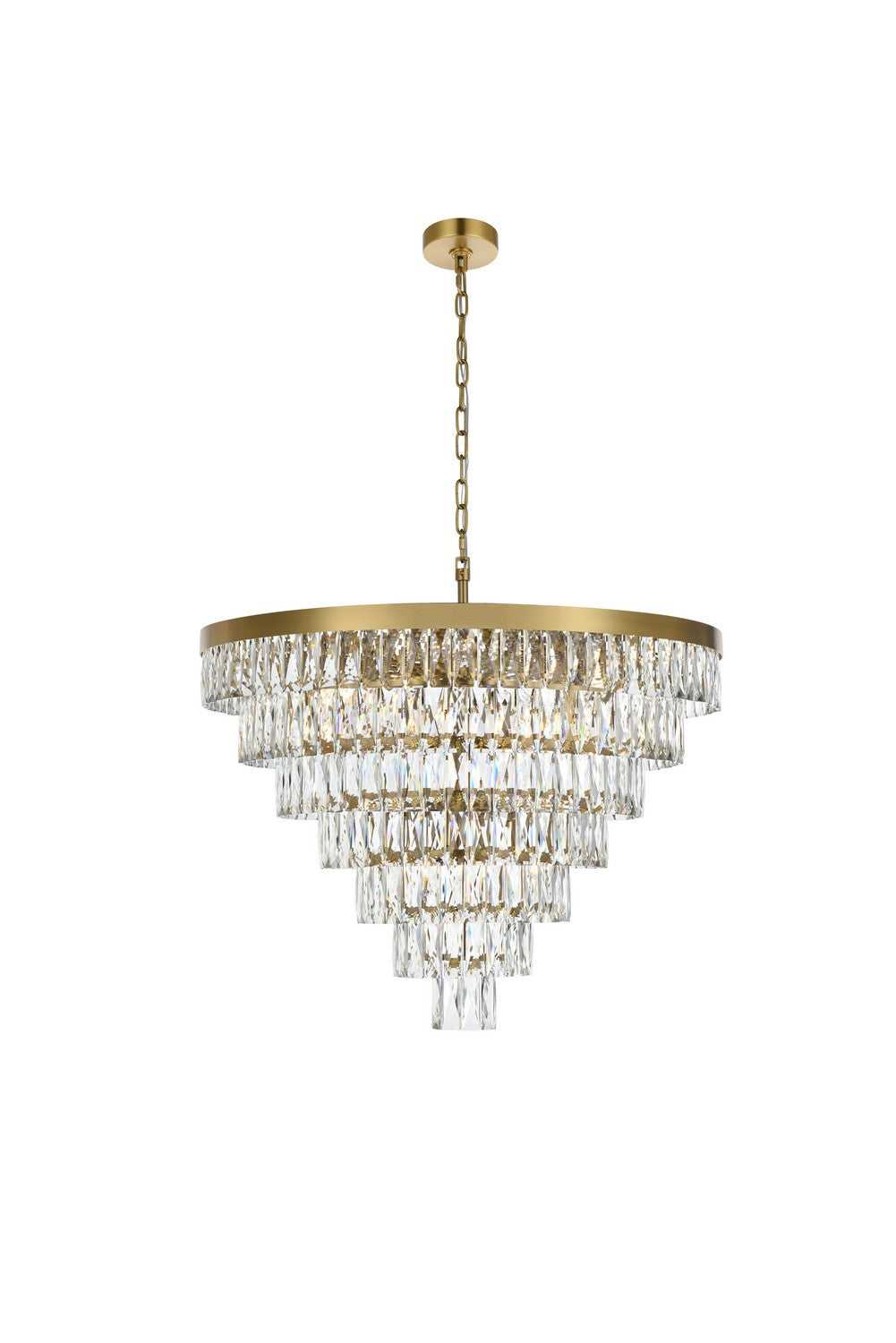 Elegant Lighting - 1060D32SG - 25 Light Chandelier - Josephine - Satin Gold and Clear