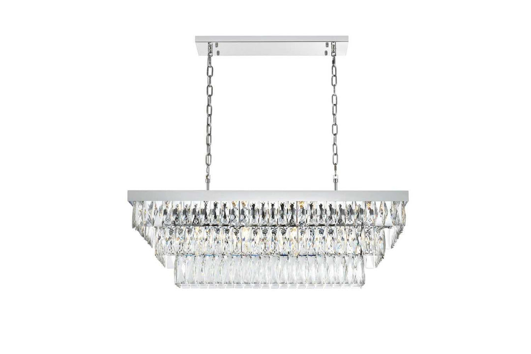 Elegant Lighting - 1060G36C - 12 Light Chandelier - Josephine - Chrome and Clear
