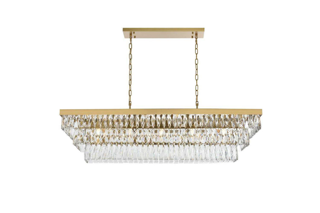 Elegant Lighting - 1060G48SG - 17 Light Chandelier - Josephine - Satin Gold and Clear