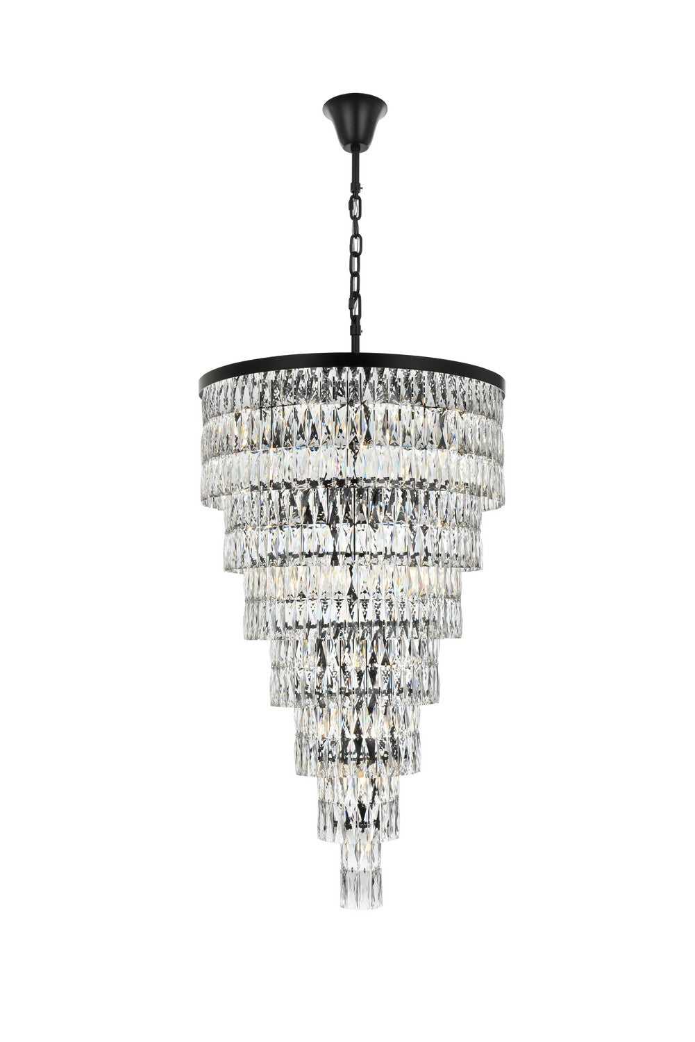 Elegant Lighting - 1060SR32BK - 41 Light Chandelier - Josephine - Black and Clear