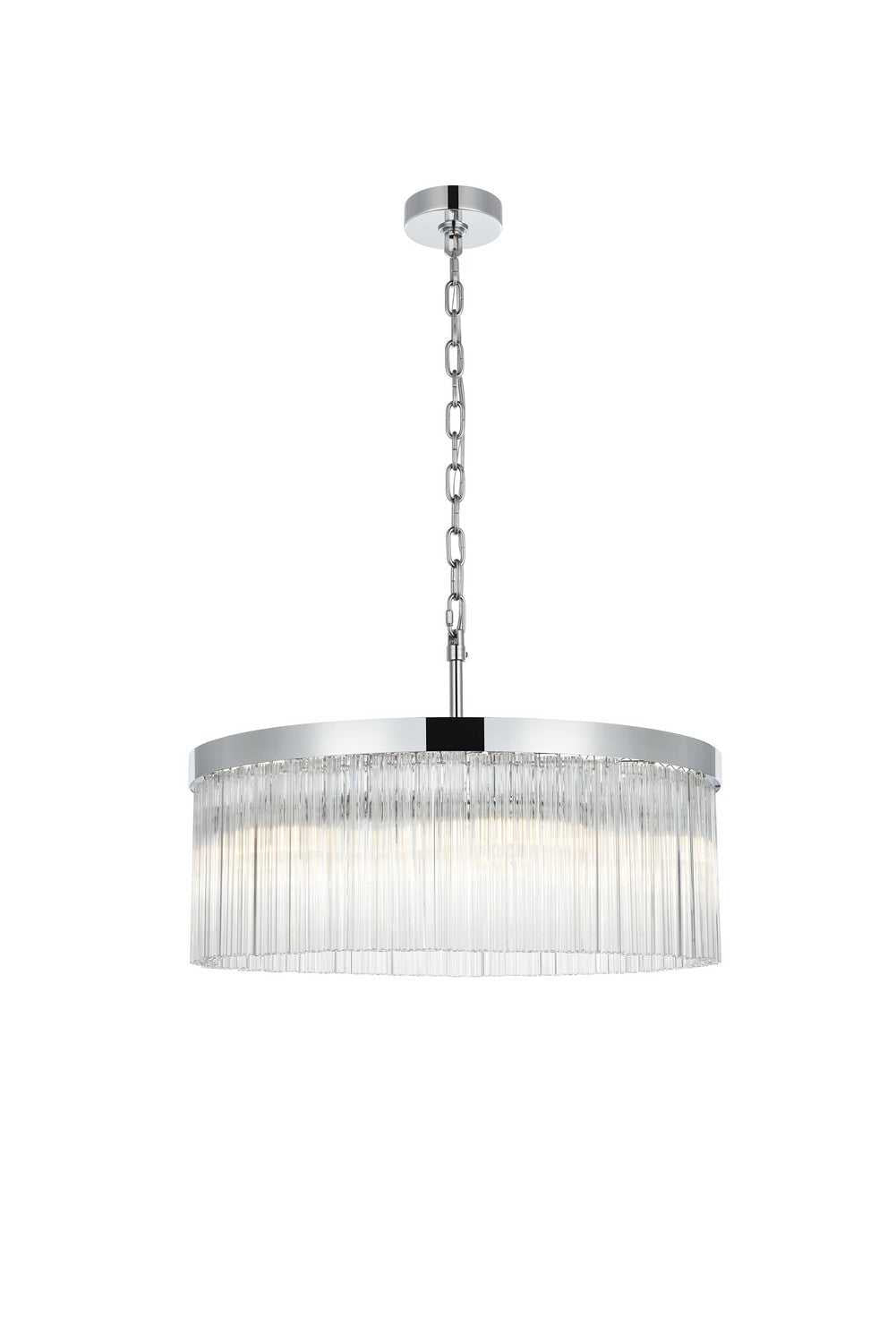 Elegant Lighting - 1070D24C - Six Light Chandelier - Harlow - Chrome and Clear