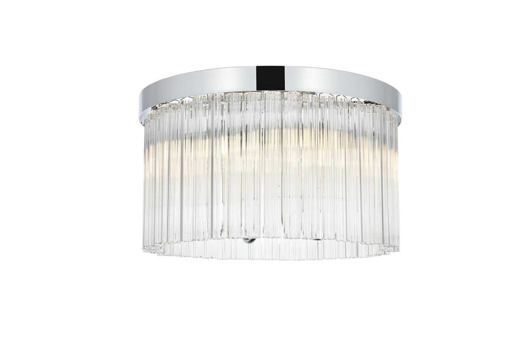 Elegant Lighting - 1070F16C - Four Light Flush Mount - Harlow - Chrome and Clear