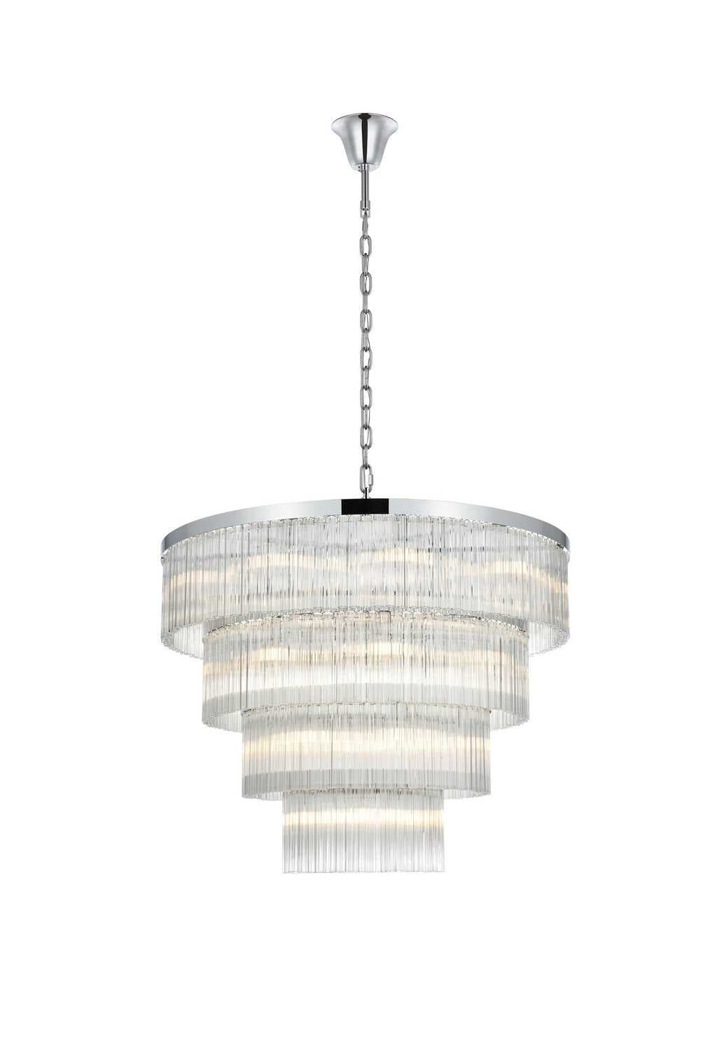 Elegant Lighting - 1070G40C - 28 Light Chandelier - Harlow - Chrome and Clear