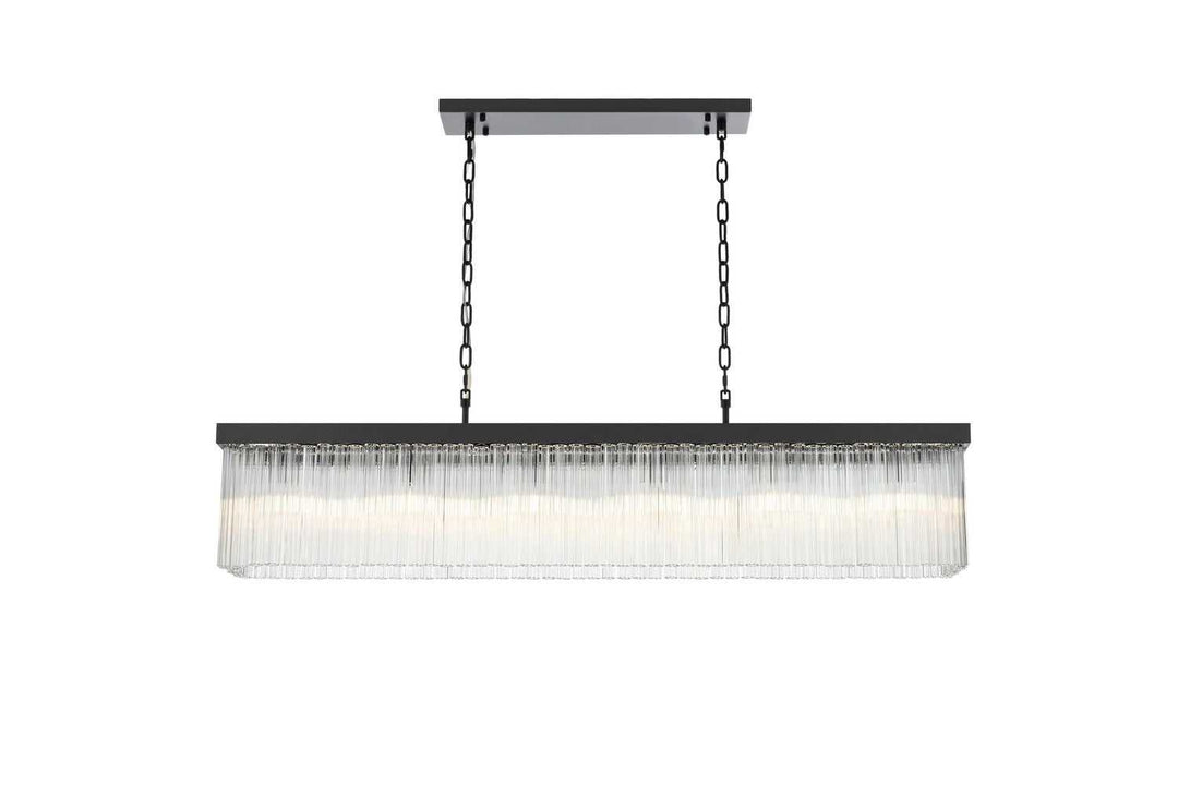 Elegant Lighting - 1070G49BK - Six Light Chandelier - Harlow - Black and Clear