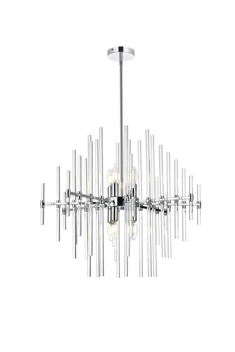 Elegant Lighting - 2502D27C - Eight Light Pendant - Sienna - chrome