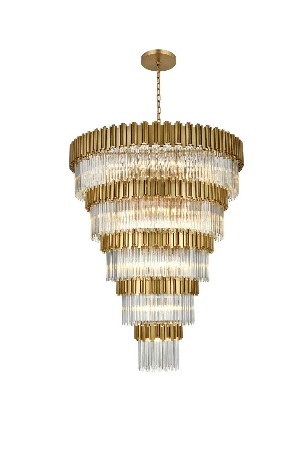 Elegant Lighting - 3400GR59SG - 43 Light Chandelier - Willow - Satin Gold and Clear